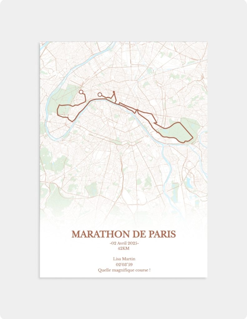 Affiche personnalisée -Marathon de Paris