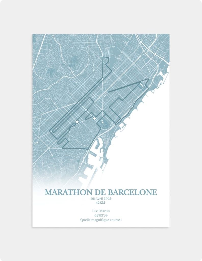 Affiche personnalisée -Marathon de Barcelone